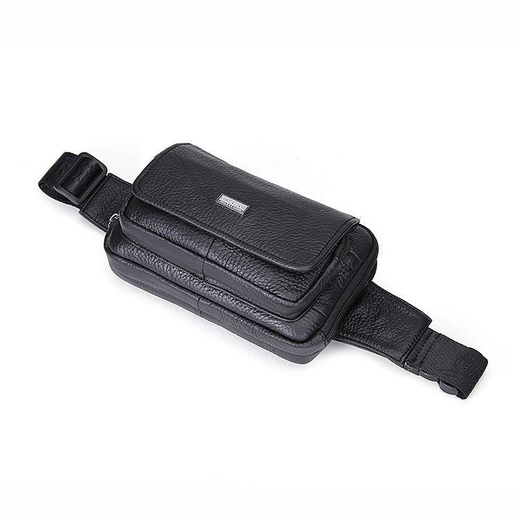 Soft Leather Belt Bag - Black